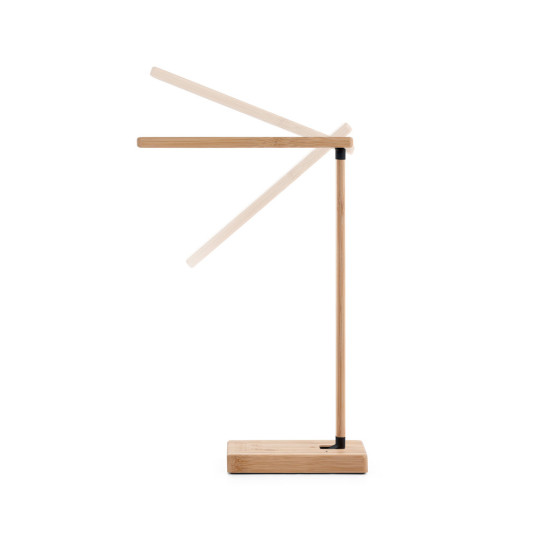 Luminária em bambu com carregador wireless Personalizada