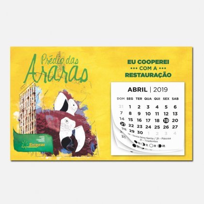 Ímã de Geladeira Calendário Personalizado