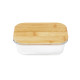 Marmita de vidro com tampa Bambu Personalizada