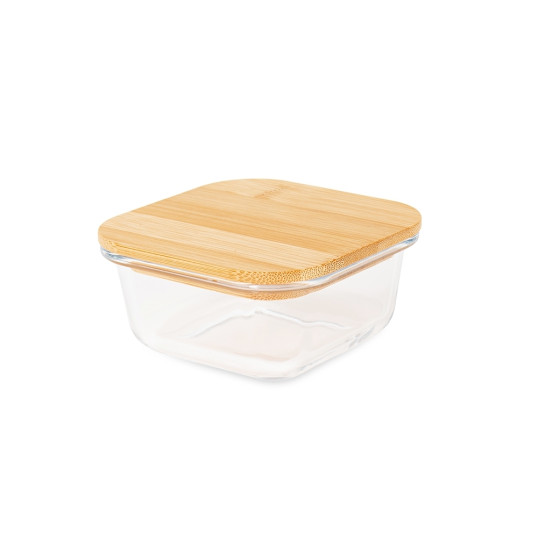 Marmita de vidro com tampa Bambu Personalizada