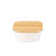 Marmita de vidro com tampa Bambu Personalizada