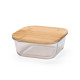 Marmita de vidro com tampa Bambu Personalizada