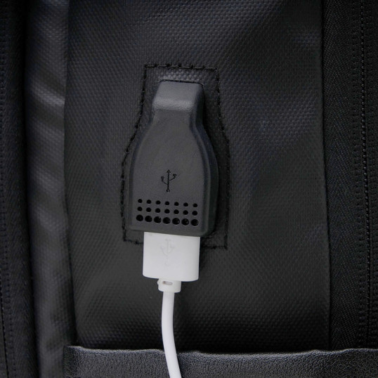 Mochila Couro Sintético USB Personalizada