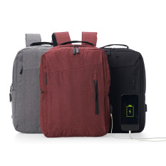 Mochila de Nylon Para Notebook USB Personalizada