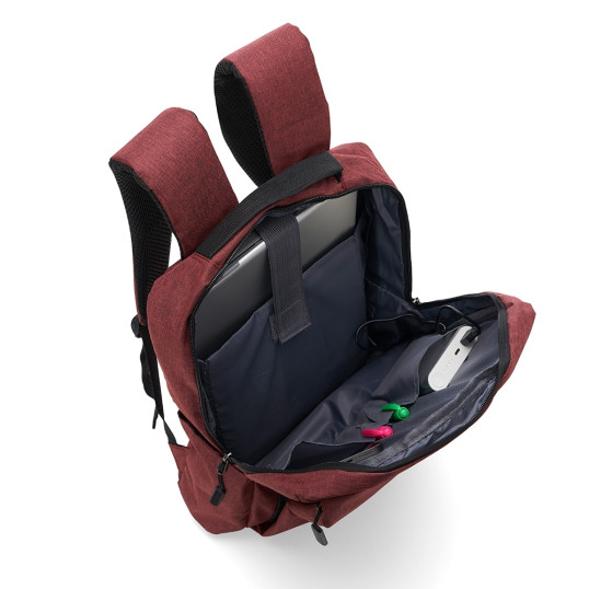 Mochila de Nylon Para Notebook USB Personalizada