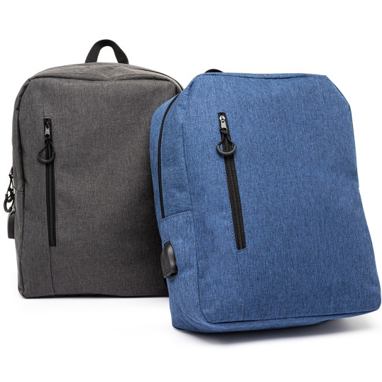 Mochila de Nylon Para Notebook USB Personalizada