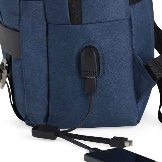 Mochila de Nylon Para Notebook USB Personalizada