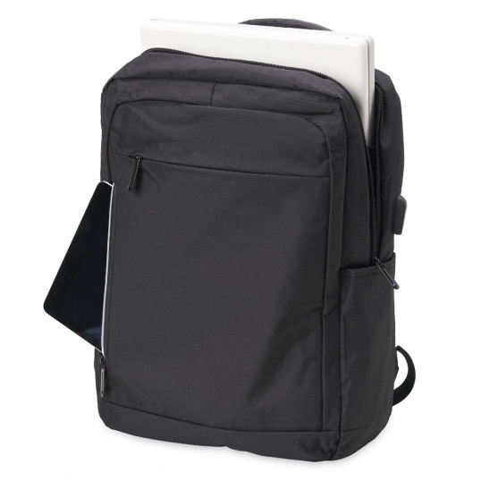 Mochila EM Nylon para Notebook USB Personalizada