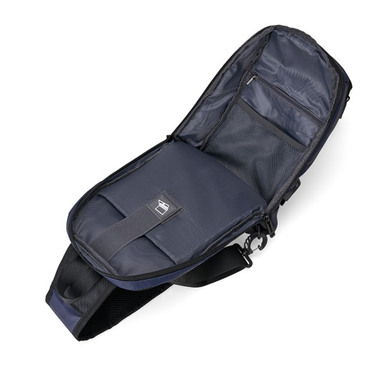 Mochila de Ombro em Couro Sintético USB Personalizada