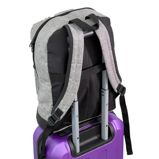 Mochila em Oxford com Detalhe em Couro Sintético Personalizada