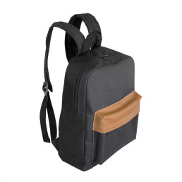 Mochila em Poliéster com Detalhe em Couro Sintético Personalizada