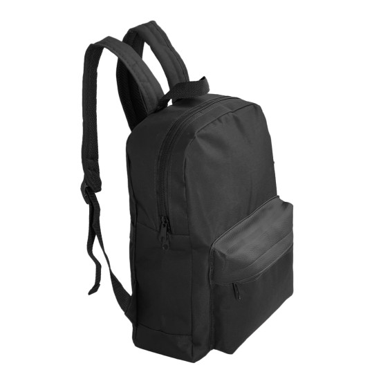 Mochila em Poliéster com Detalhe em Couro Sintético Personalizada