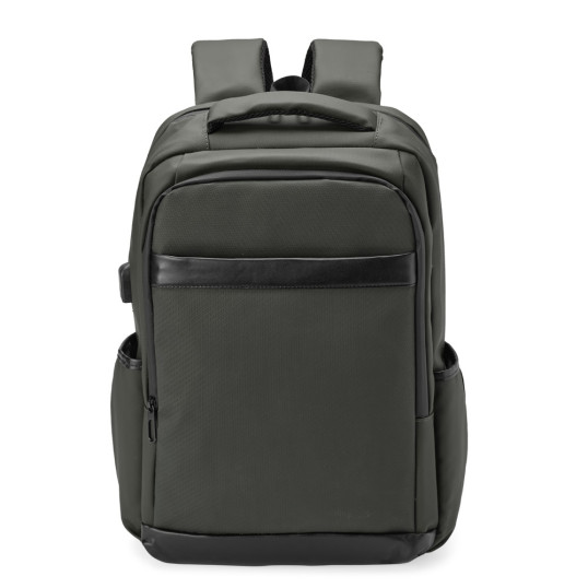 Mochila Executiva Couro Sintético Usb Personalizada