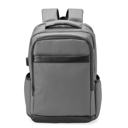 Mochila Executiva Couro Sintético Usb Personalizada