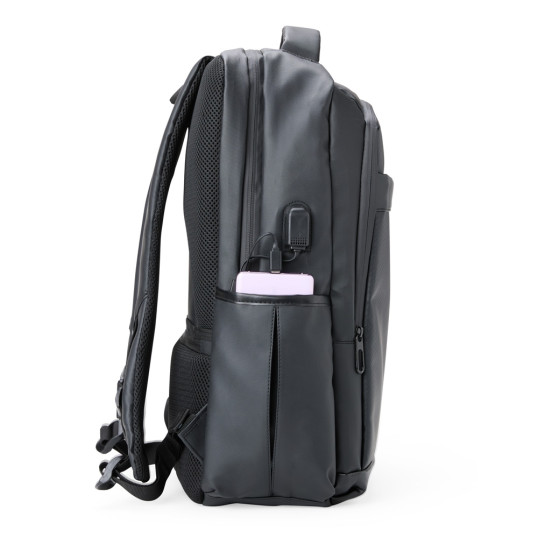 Mochila Executiva Couro Sintético Usb Personalizada