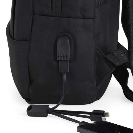 Mochila Nylon Para Notebook USB Personalizada