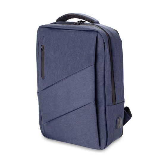Mochila para Notebook em Poliéster Expansível USB Personalizada