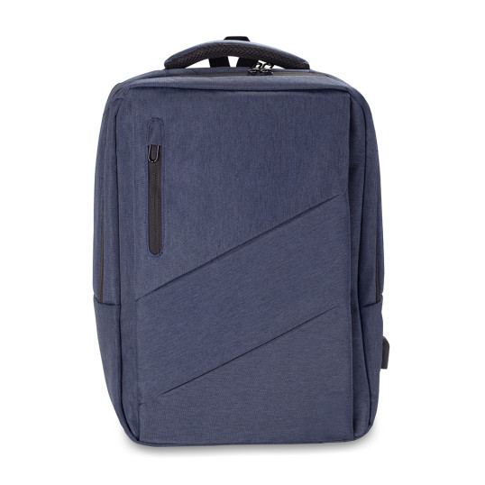 Mochila para Notebook em Poliéster Expansível USB Personalizada