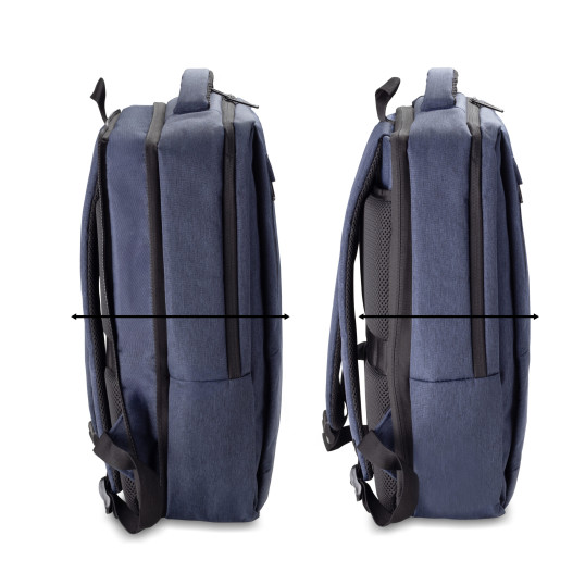 Mochila para Notebook em Poliéster Expansível USB Personalizada