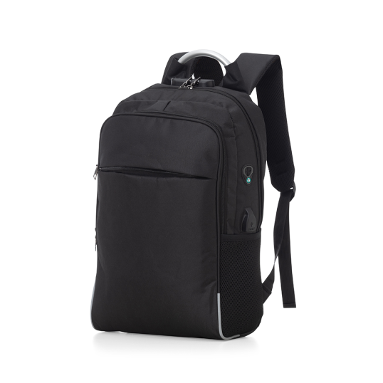 Mochila em Poliéster para Notebook USB Personalizada