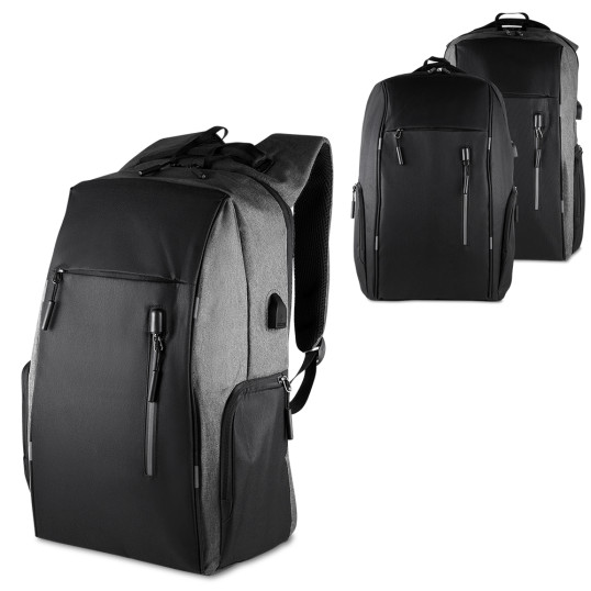 Mochila para Notebook em poliéster USB Personalizada