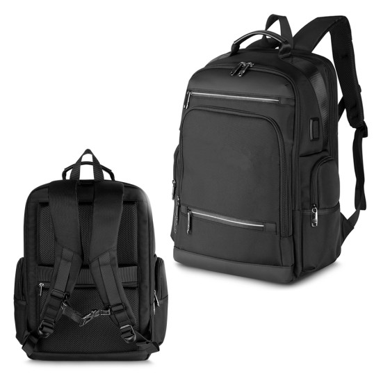 Mochila Premium Em Nylon Para Notebook USB Personalizada