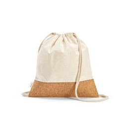 Mochila saco em Algodão e Poliéster Reciclado com base em Cortiça Personalizada