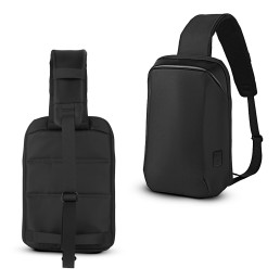 Mochila de Ombro Em Poliéster USB Personalizada