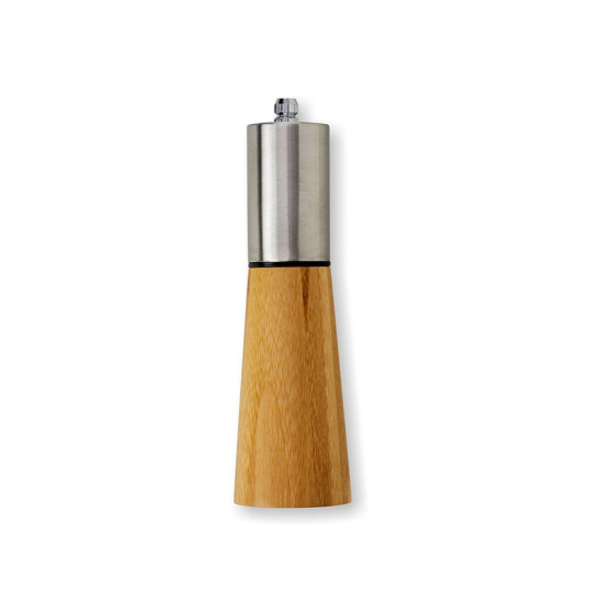 Moedor De Sal Grosso E Pimenta Em Bambu E Inox Personalizado