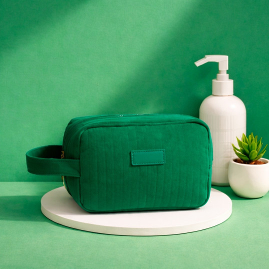 Necessaire em Poliéster Aveludado Personalizada