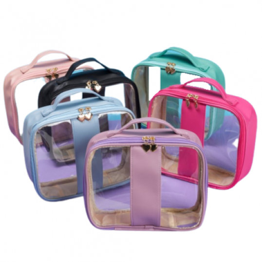 Necessaire em PVC e PU Impermeável Grande Personalizado