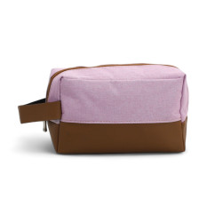 Necessaire Nylon Com Detalhe em Couro Sintético Personalizada