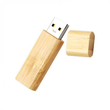 Pen Drive Bambu com Tampa 16 GB Personalizado