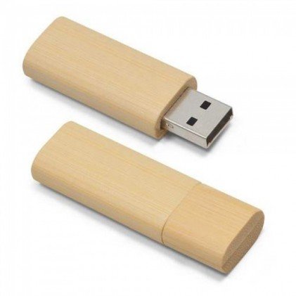 Pen Drive Bambu com Tampa 32 GB Personalizado