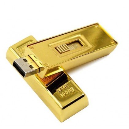 Pen Drive Barra de Ouro 16GB Personalizado