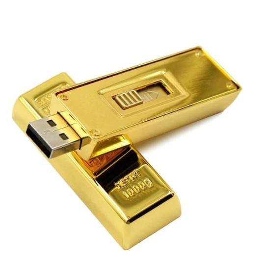 Pen Drive Barra de Ouro 32GB Personalizado
