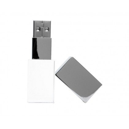 Pen Drive de Vidro Com Tampa Plástica 32GB Personalizado