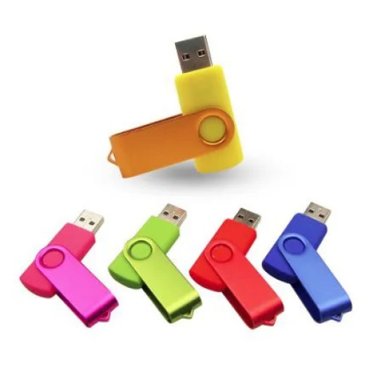 Pen Drive Giratório Colorido 32GB Personalizado