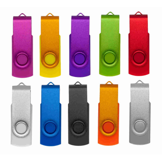 Pen Drive Giratório Colorido 32GB Personalizado