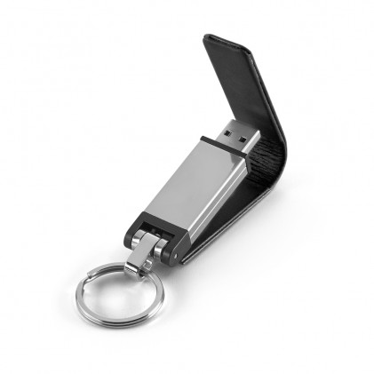 Pen drive Metal e Couro Sintético 16GB Personalizado