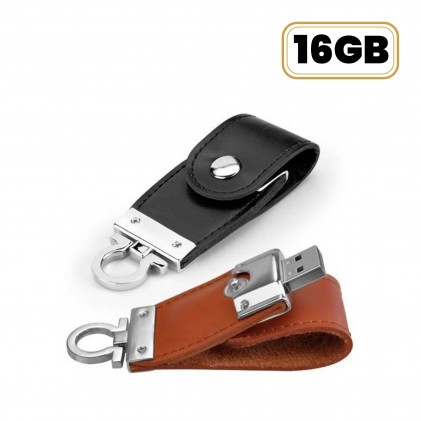 Pen Drive Couro 16GB Personalizado