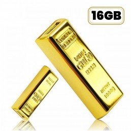 Pen Drive Barra de Ouro 16GB Personalizado