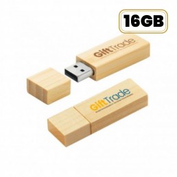 Pen Drive Bambu com Tampa 16GB Personalizado