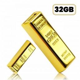 Pen Drive Barra de Ouro 32GB Personalizado