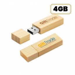 Pen Drive Bambu com Tampa 4GB Personalizado