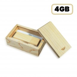 Conjunto Estojo e Pen Drive Bambu 4GB Personalizado