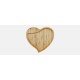 Petisqueira Bambu Ecológico com formato de Coração Personalizada