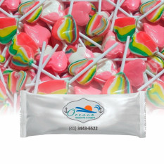 Pirulito Coração Para Brindes Personalizado