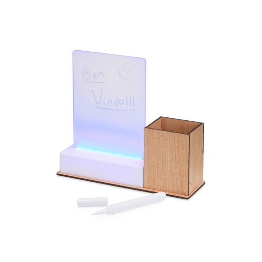 Porta Canetas com Quadro para Mensagens Personalizado