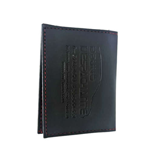 Porta Cartão e Documento em Couro Personalizada